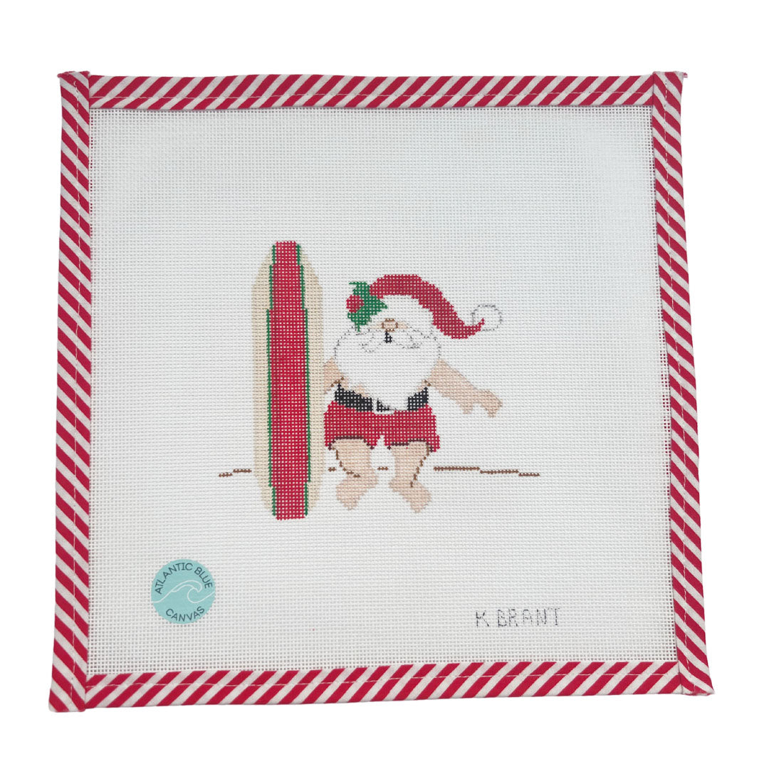 Surf Santa - Atlantic Blue Canvas