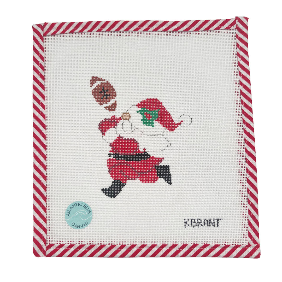 Football Santa - Atlantic Blue Canvas