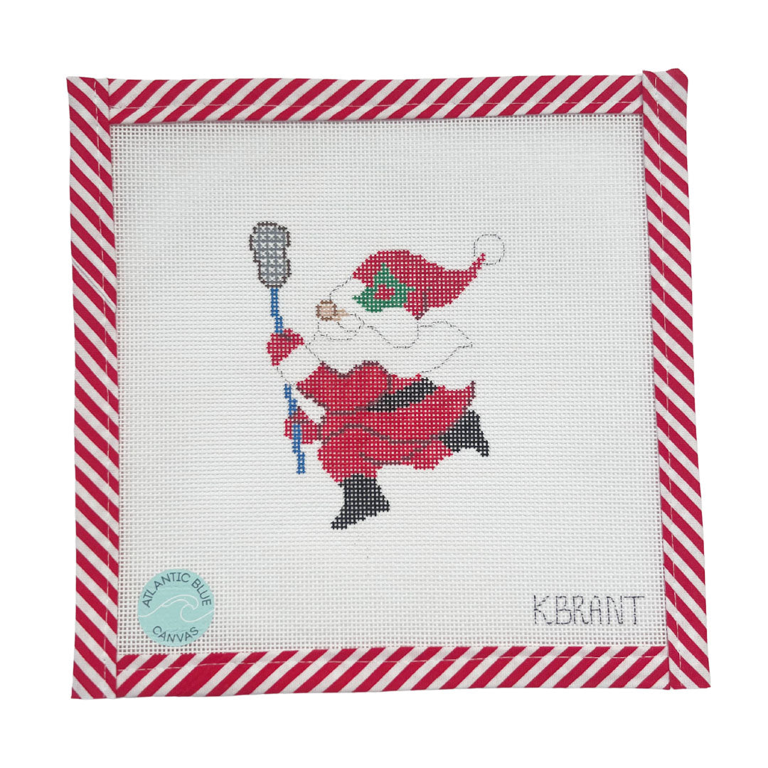 Lacrosse Santa - Atlantic Blue Canvas