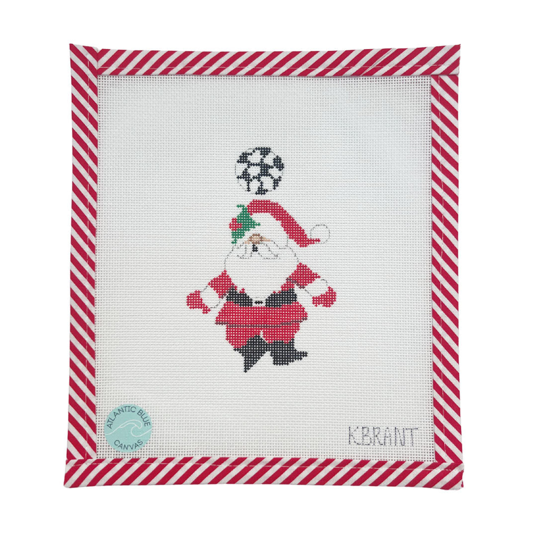 Soccer Santa - Atlantic Blue Canvas