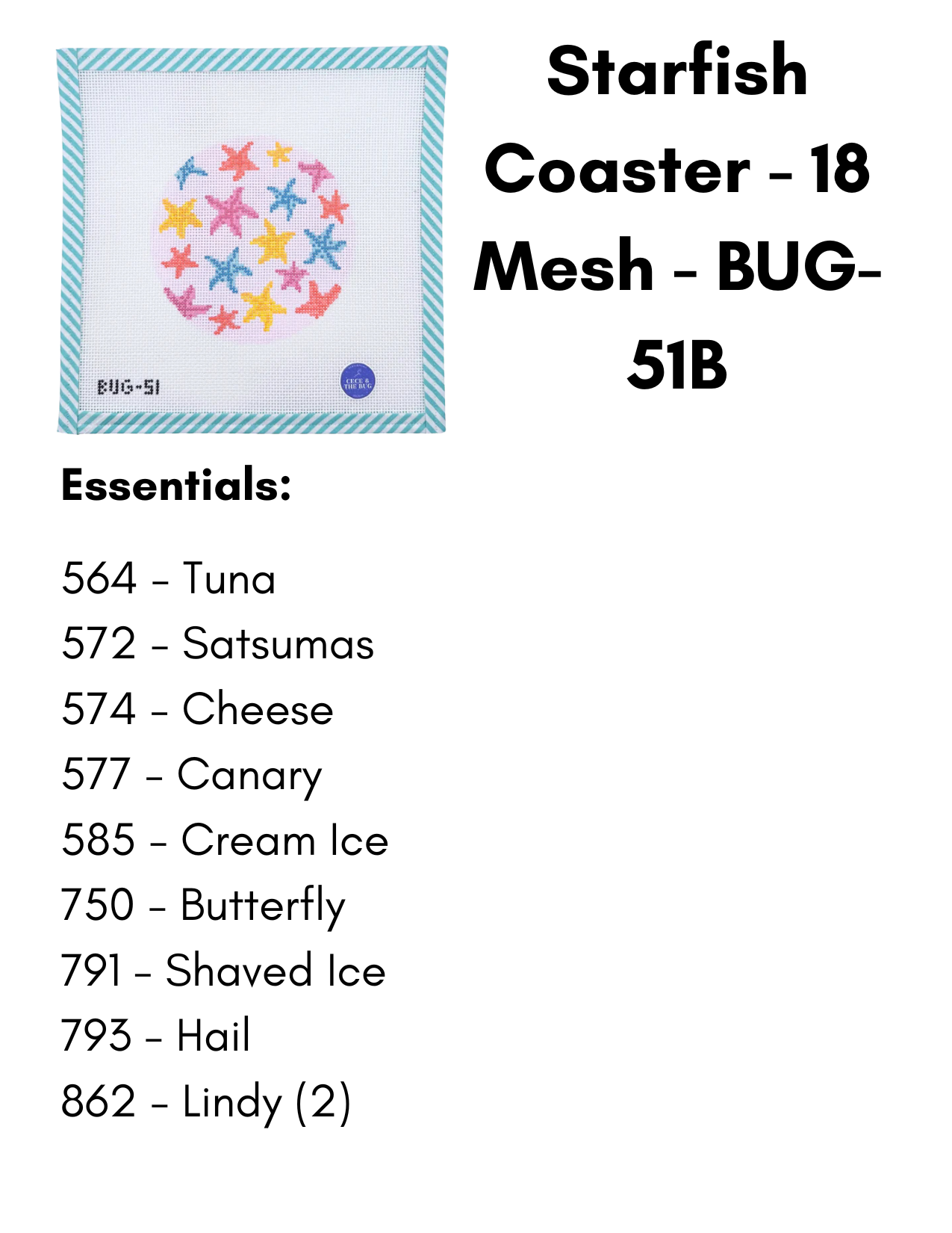 Starfish Coaster - 18 Mesh
