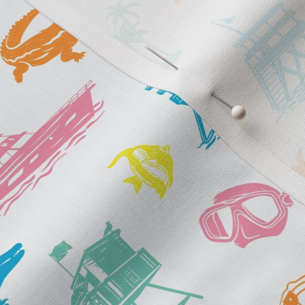 Florida Vacation Fun Fabric