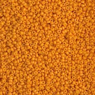 Opaque Dyed Orange Miyuki Seed Beads Size 15 #4454