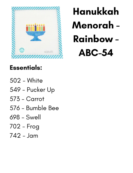 Hanukkah Menorah - Rainbow