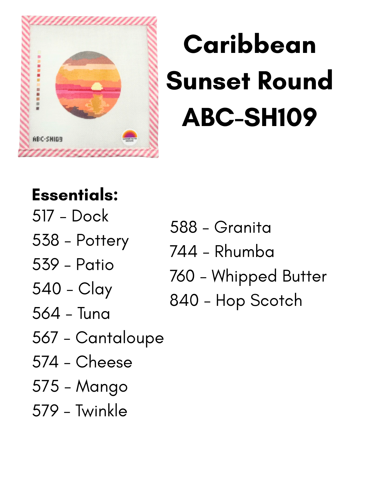 Caribbean Sunset Round