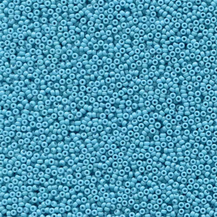 Opaque Dyed Aqua Blue Miyuki Seed Beads Size 15 #4478
