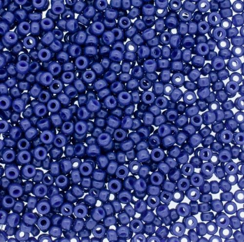 Opaque Navy Blue Miyuki Seed Beads Size 15 #4493