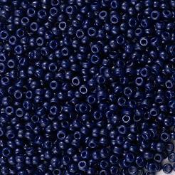 Opaque Dyed Dark Blue Miyuki Seed Beads Size 15 #485