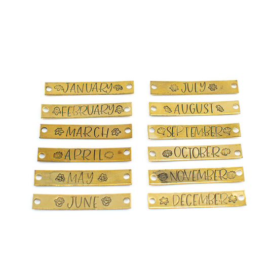 Birth Month Flowers Gold Plate