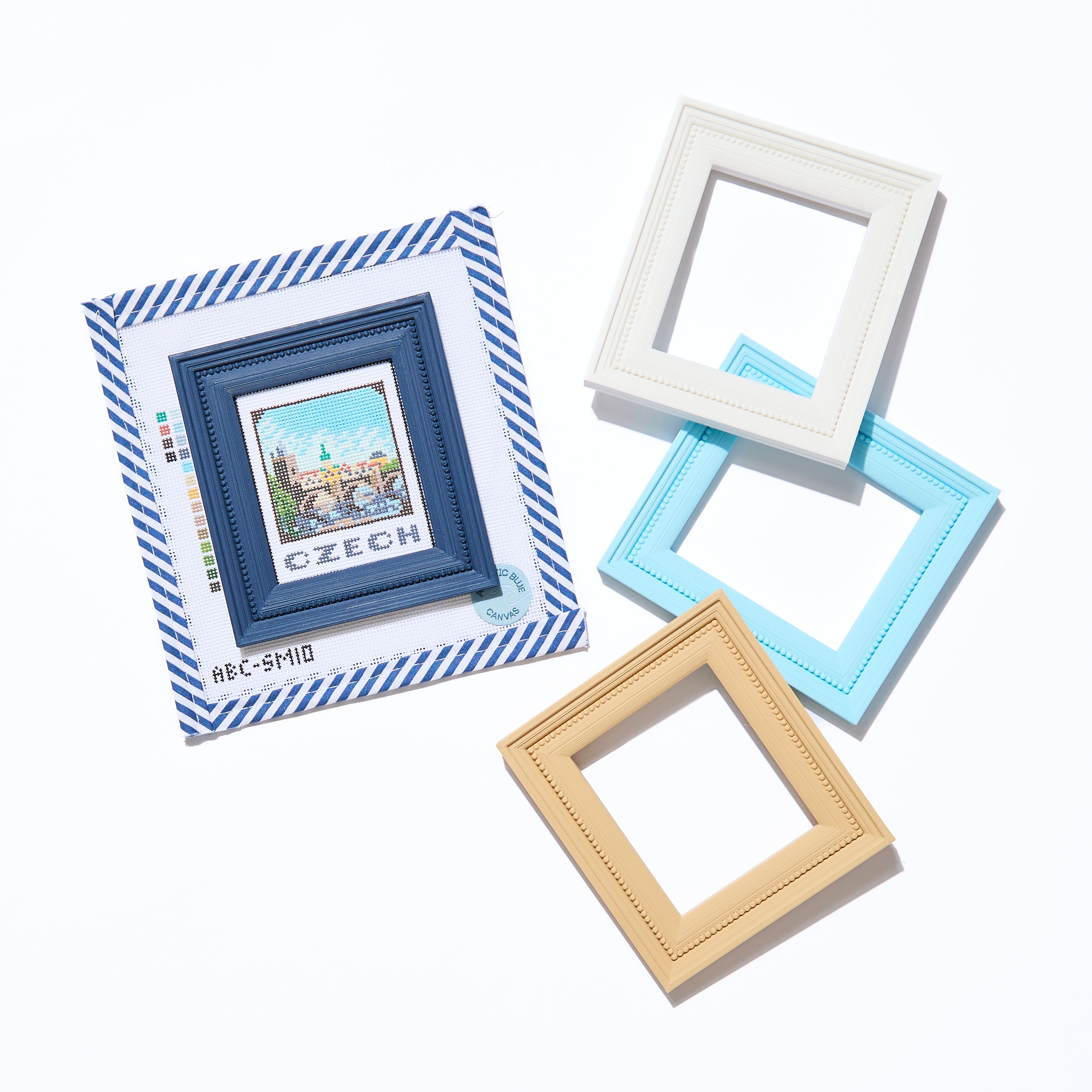 Blue.！フレーム付きキャンバスアート Polaroid Magnetic Snap Frame – Atlantic Blue Canvas