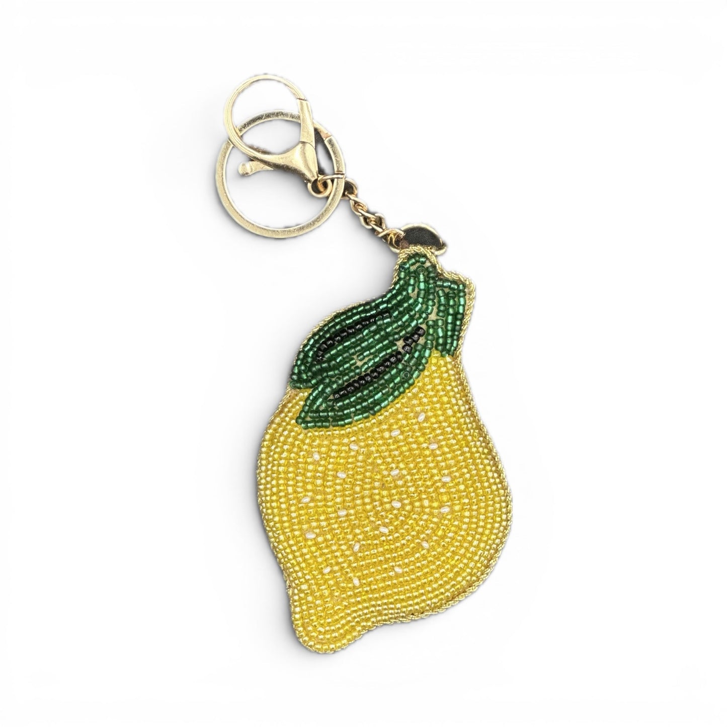 Lemon Beaded Bag Charm