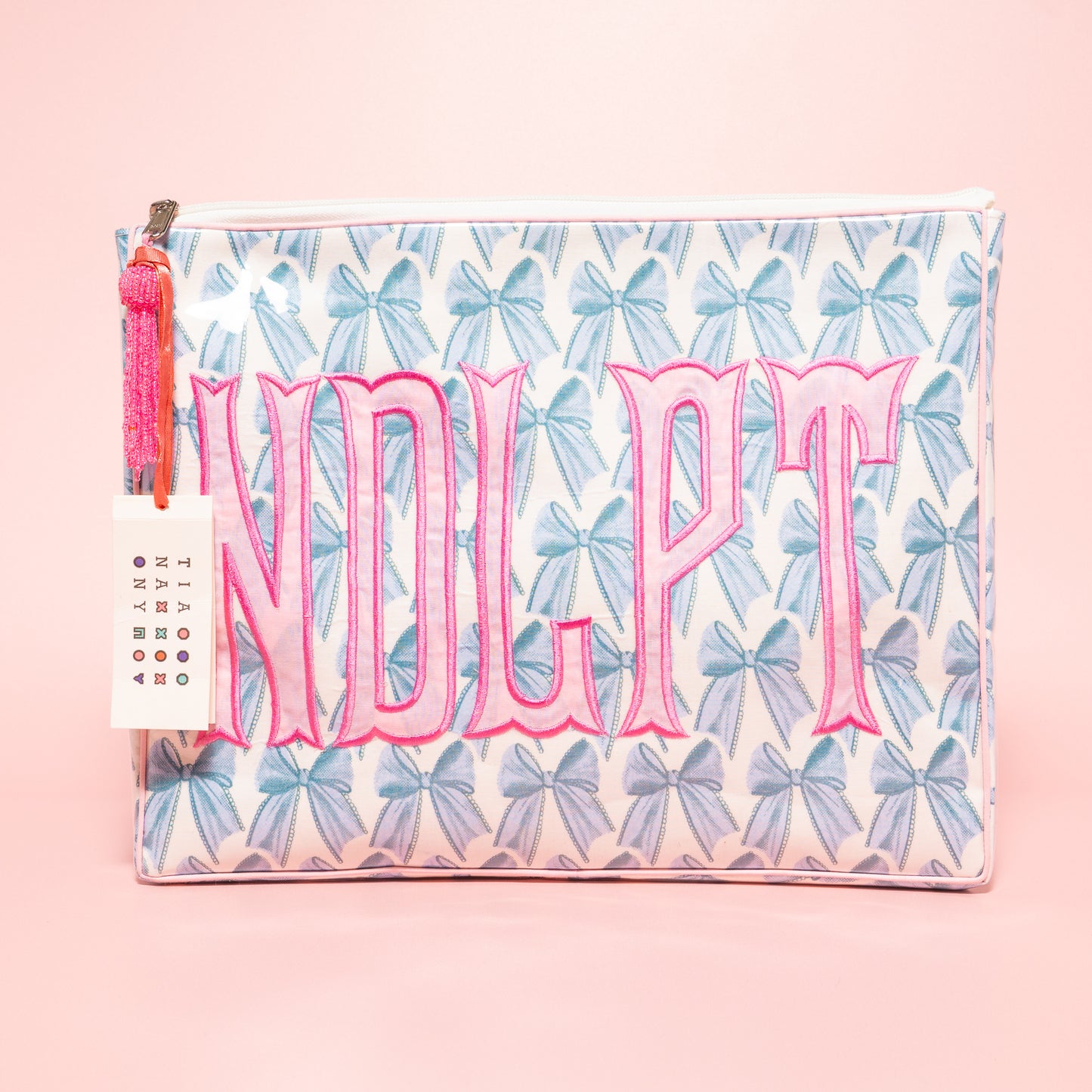 Blue Bow Project Bag