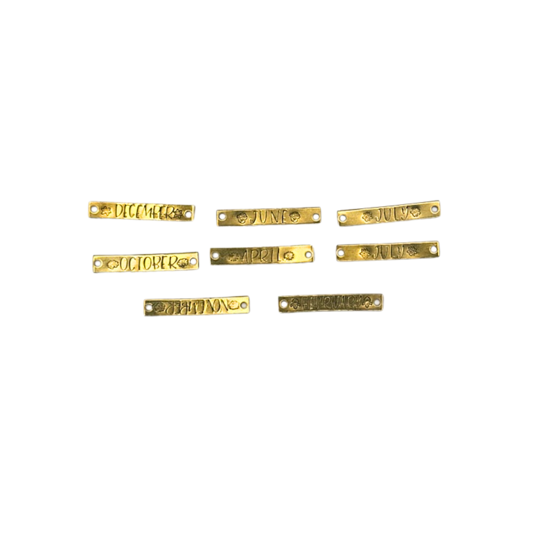 Birth Month Flowers Gold Plate