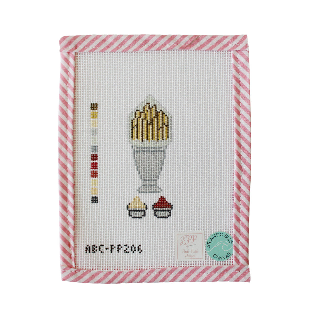 Fries with Mayo and Ketchup - Atlantic Blue Canvas
