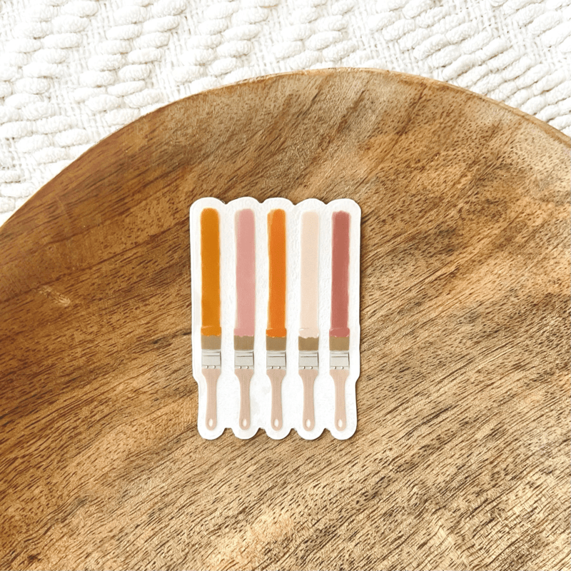 Sunset Paintbrush Palette Sticker