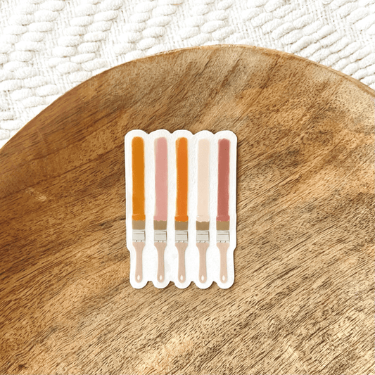 Sunset Paintbrush Palette Sticker