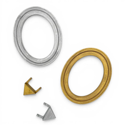 Metallic Oval Magnetic Snap Frame