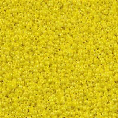 Opaque Yellow Miyuki Seed Beads Size 15 #472