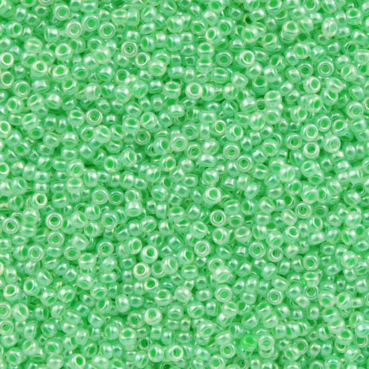 Mint Green Ceylon Miyuki Seed Beads Size 15 #520