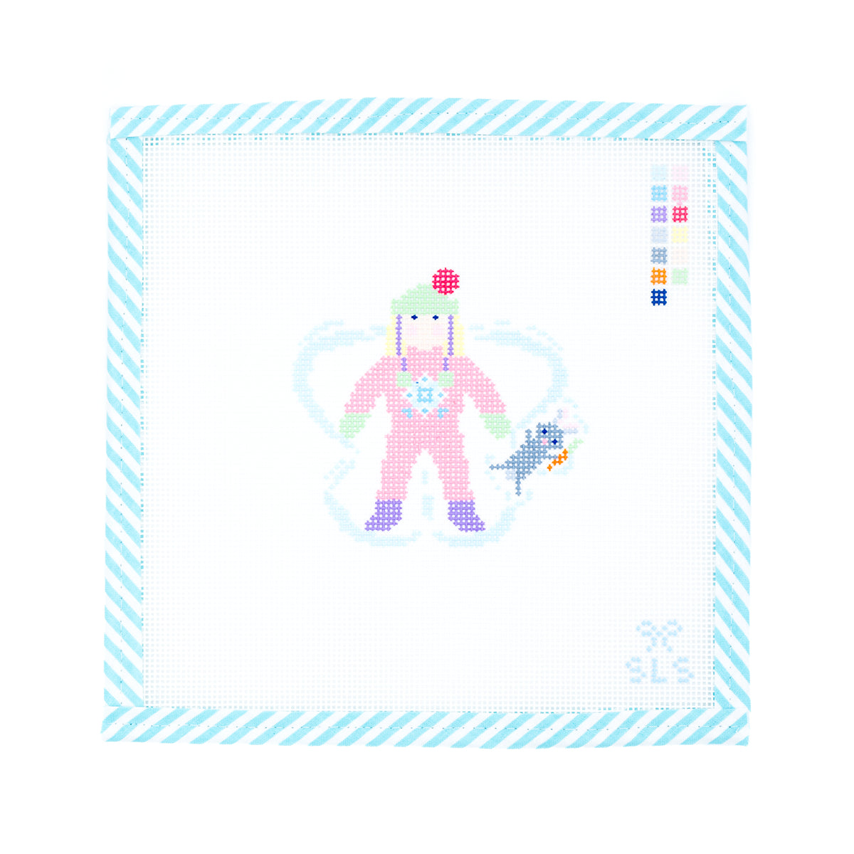 Snow Angel Girl with Bunny