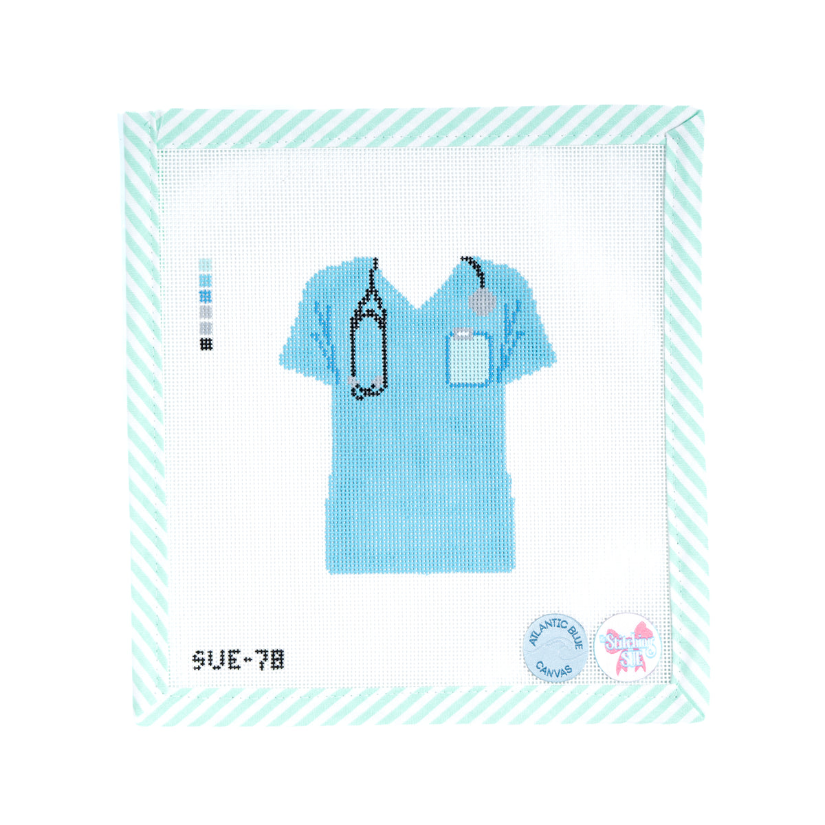Aqua Scrubs Top