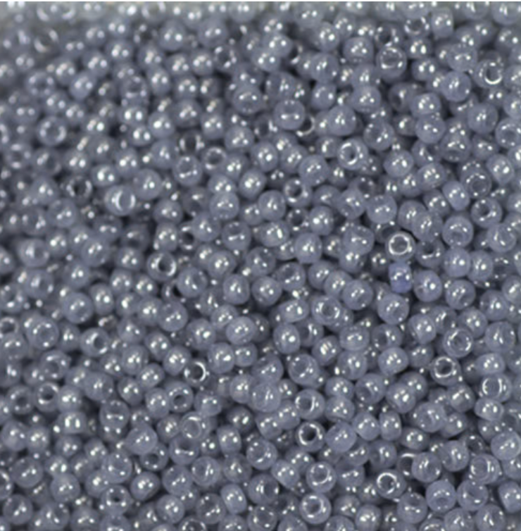 S/L Slate Gray Alabaster Miyuki Seed Beads Size 15 #2378