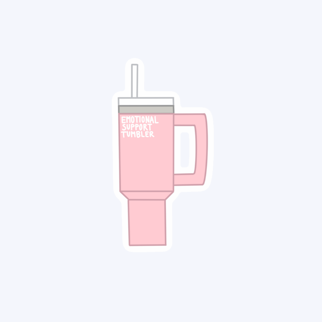 Emotional Support Tumbler Sticker