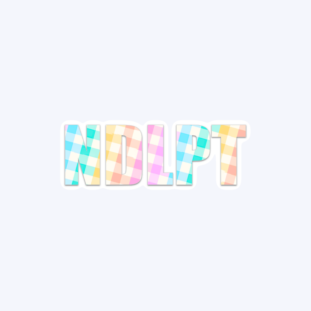 NDLPT Rainbow Plaid Sticker - Small