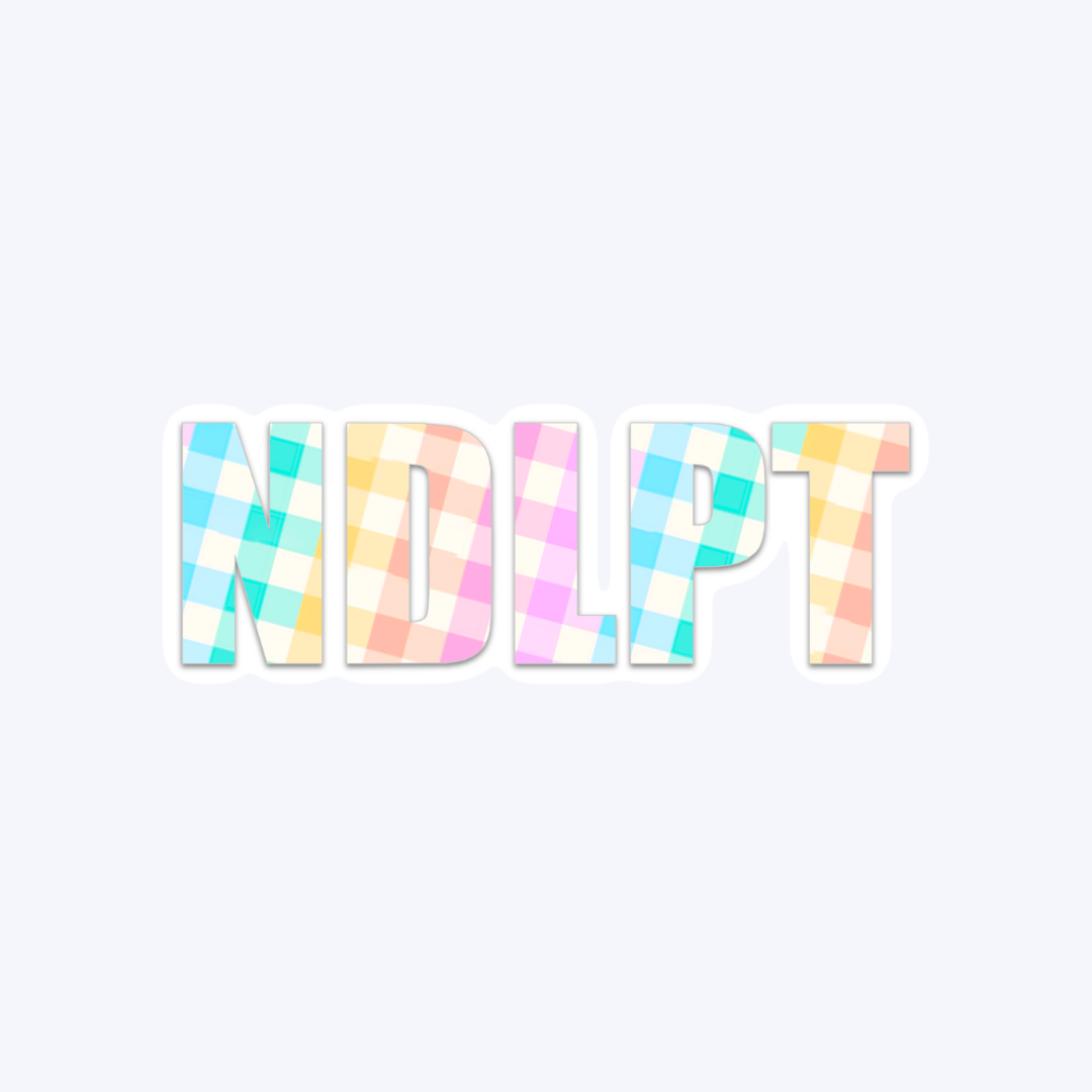NDLPT Rainbow Plaid Sticker - Large