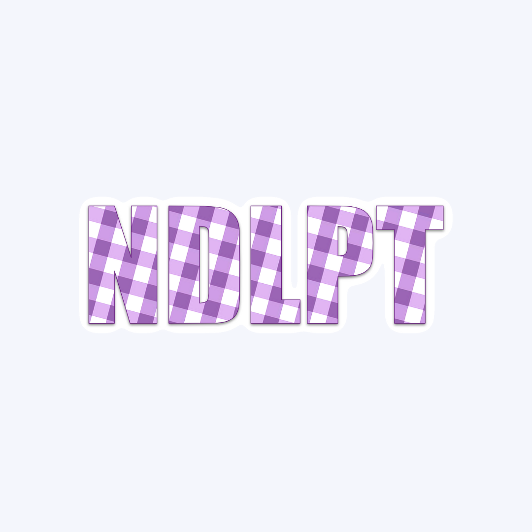 NDLPT Purple Plaid Sticker - Large