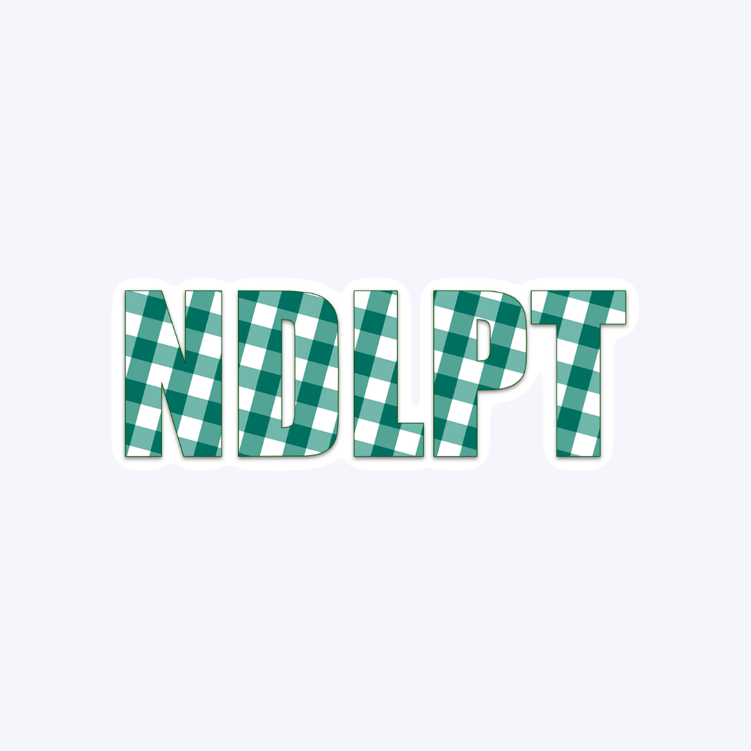 NDLPT Green Plaid Sticker - Large