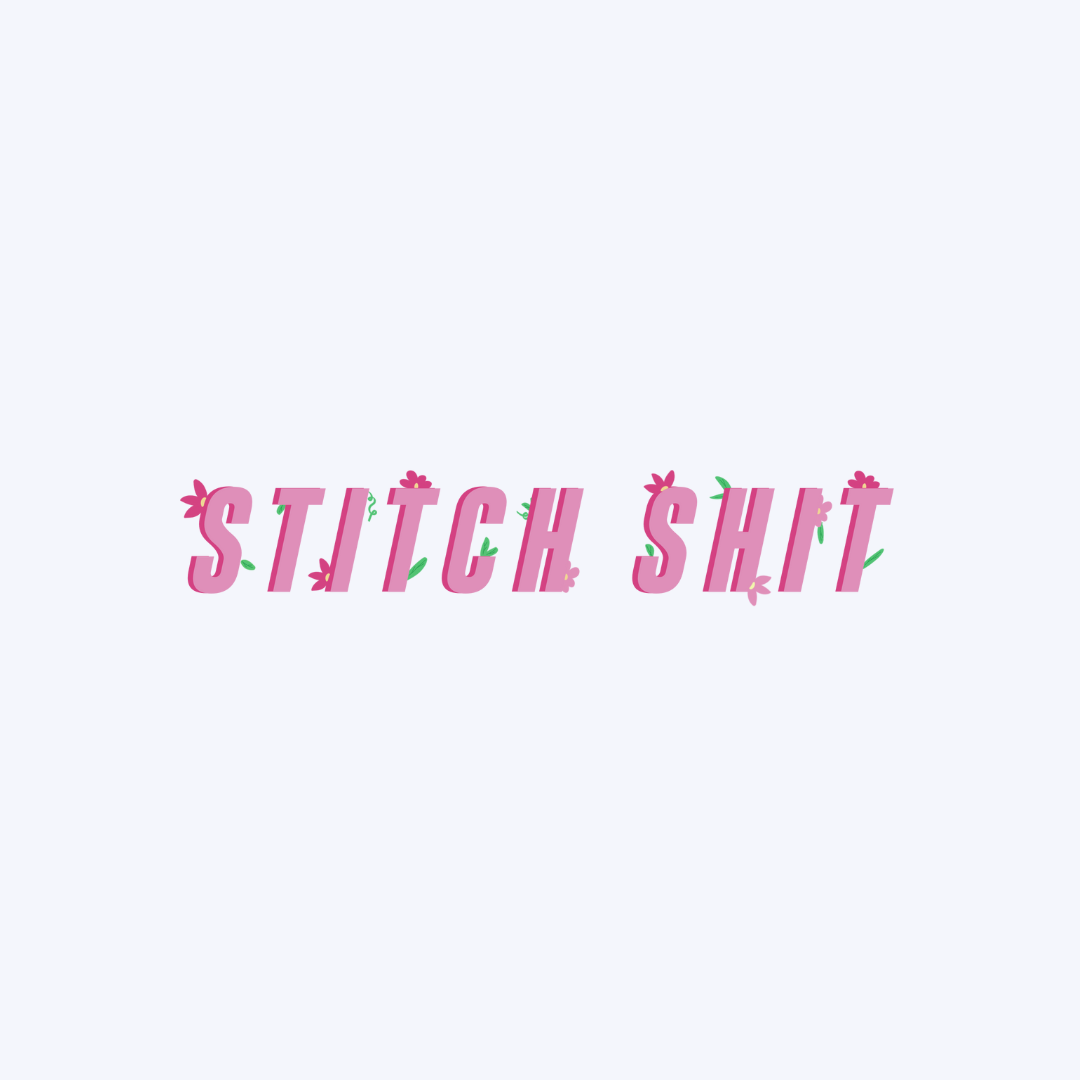 Stitch Shit - Large clear sticker