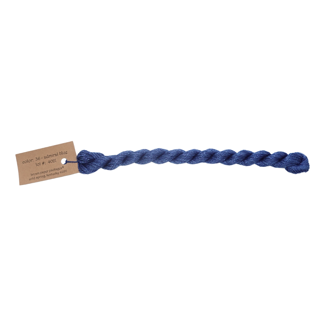 Silk & Ivory Skein - Admiral Blue - 036