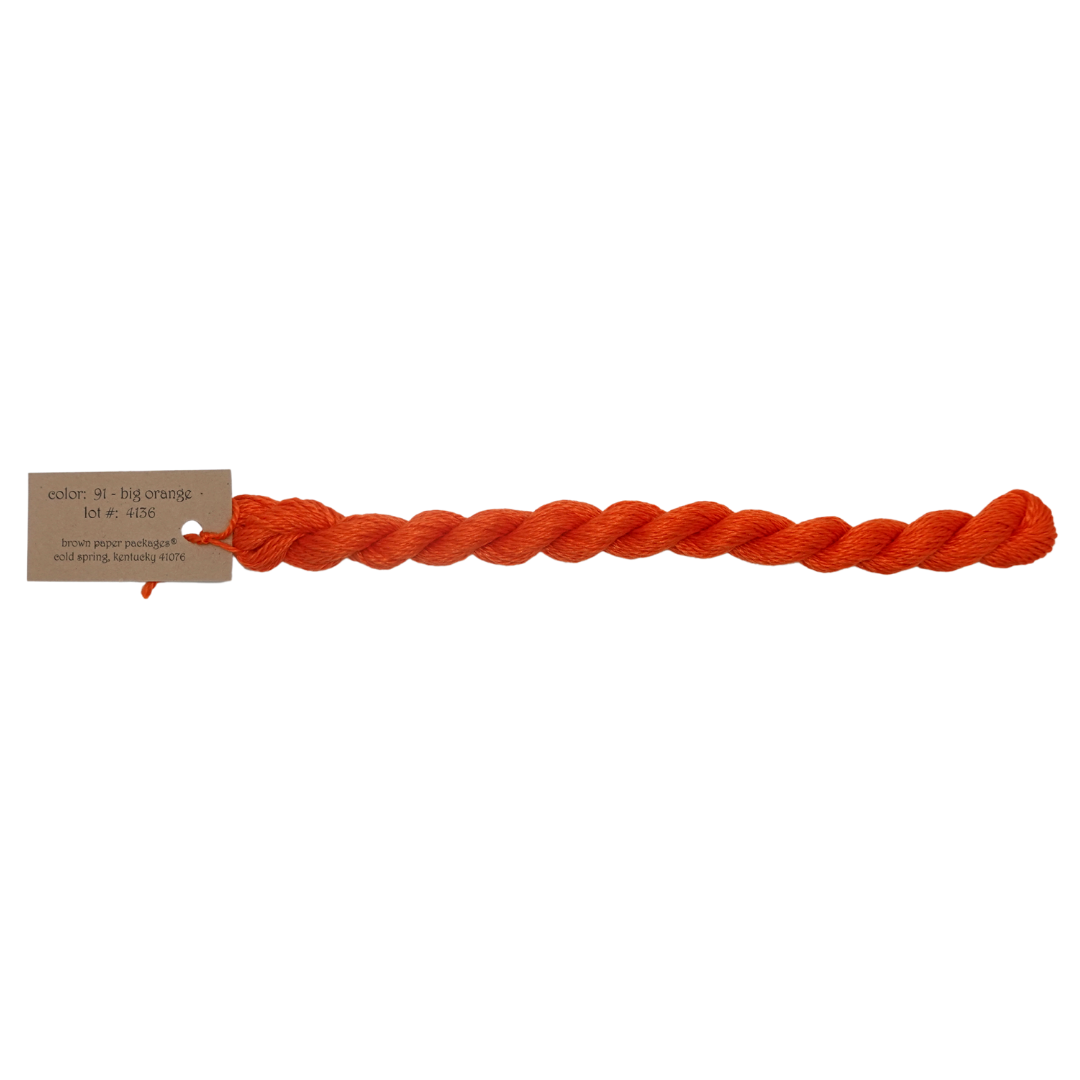 Silk & Ivory Skein - Big Orange - 091