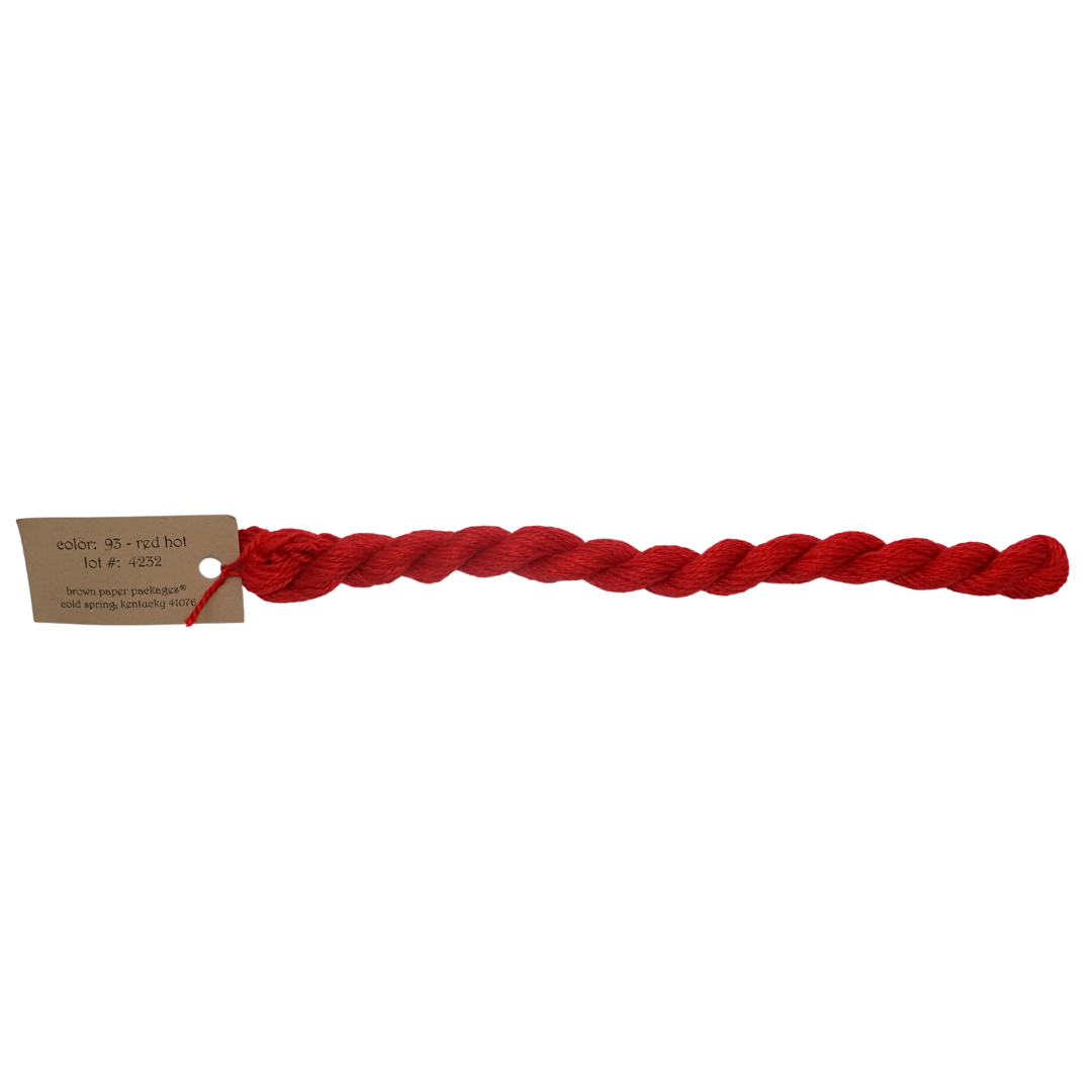 Silk & Ivory Skein - Red Hot - 093