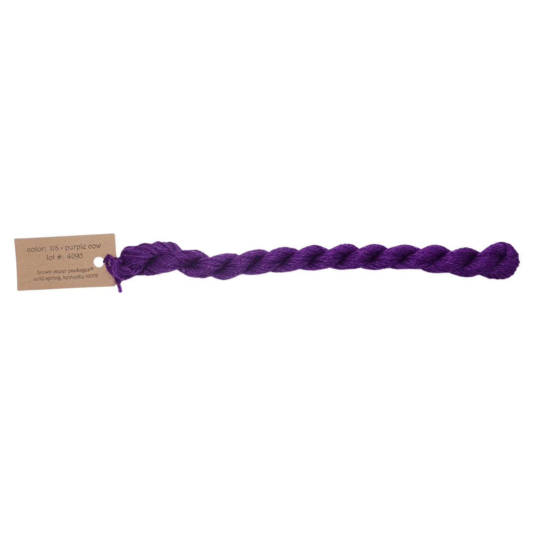 Silk & Ivory Skein - Purple Cow - 118
