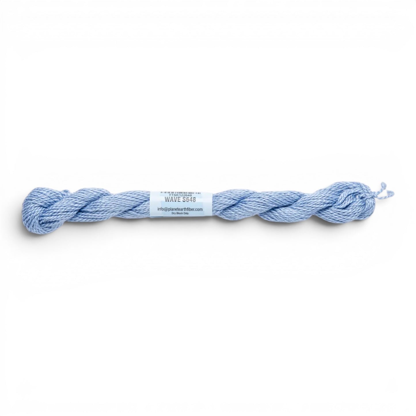 Atlantic Blue Canvas Essentials Skeins - 648 Wave, light blue silk-blend embroidery thread for 18 mesh canvas.