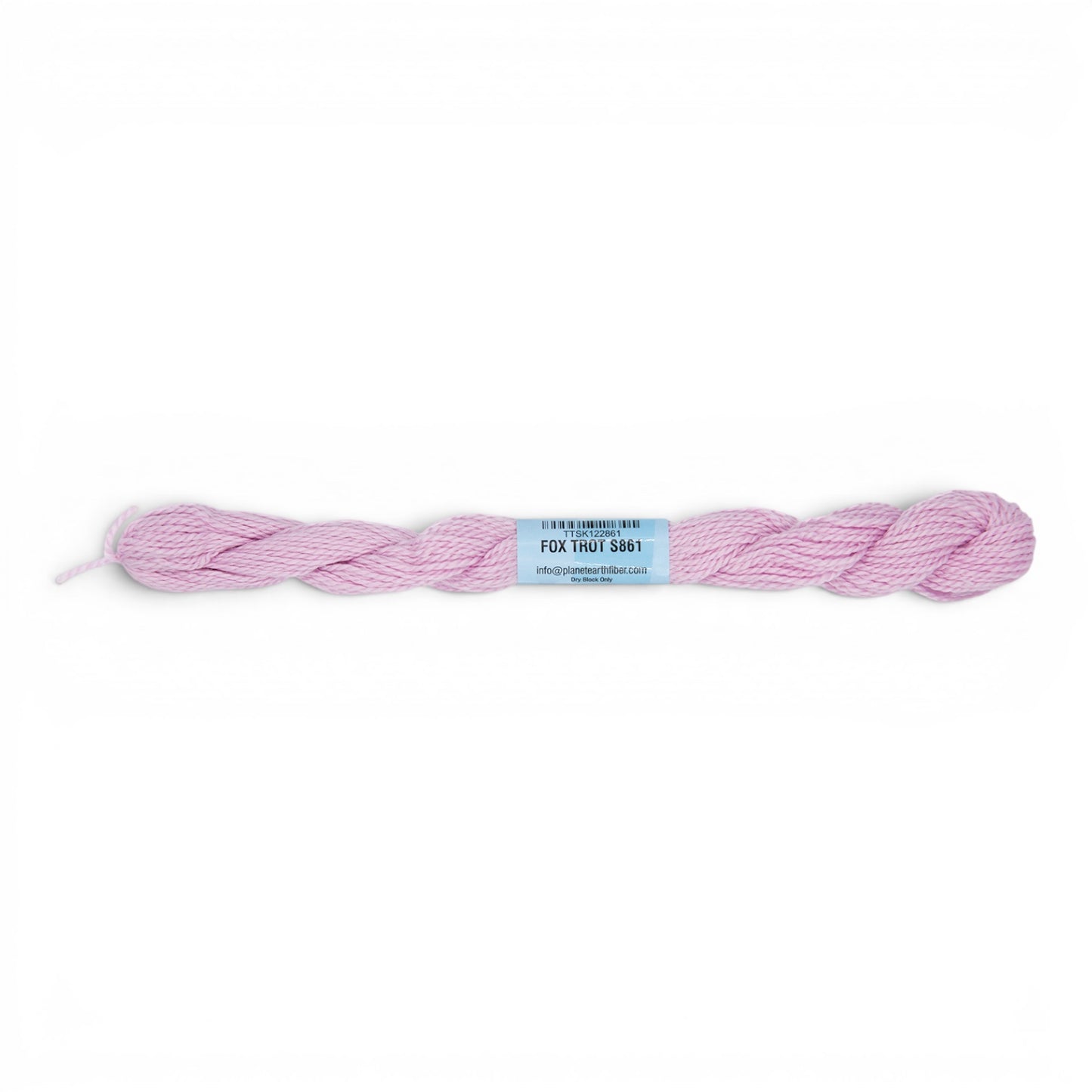 Atlantic Blue Canvas Essentials Skeins - 861 Fox Trot, a light pink silk-blend yarn for needlepoint.
