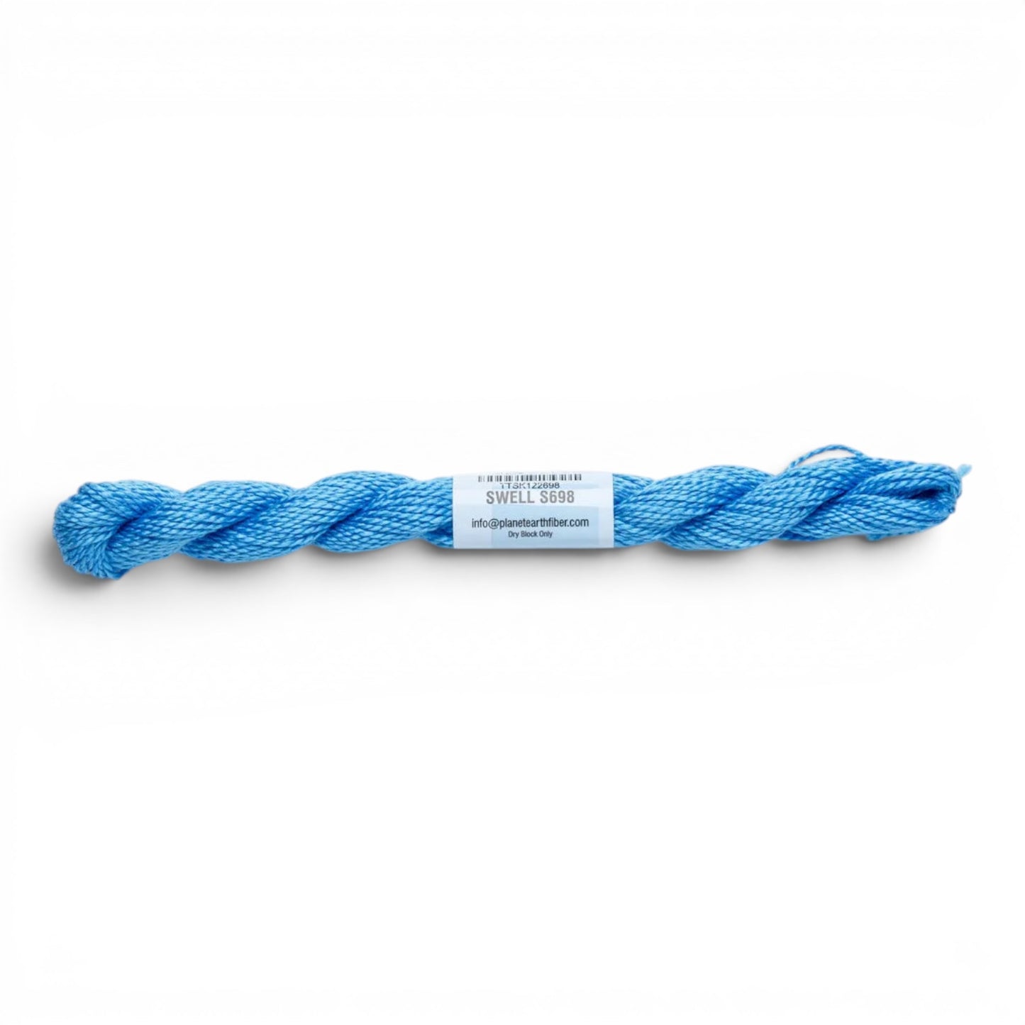 Atlantic Blue Canvas Essentials Skeins 698 Swell, a bright blue silk-blend embroidery thread for 18 mesh canvas.