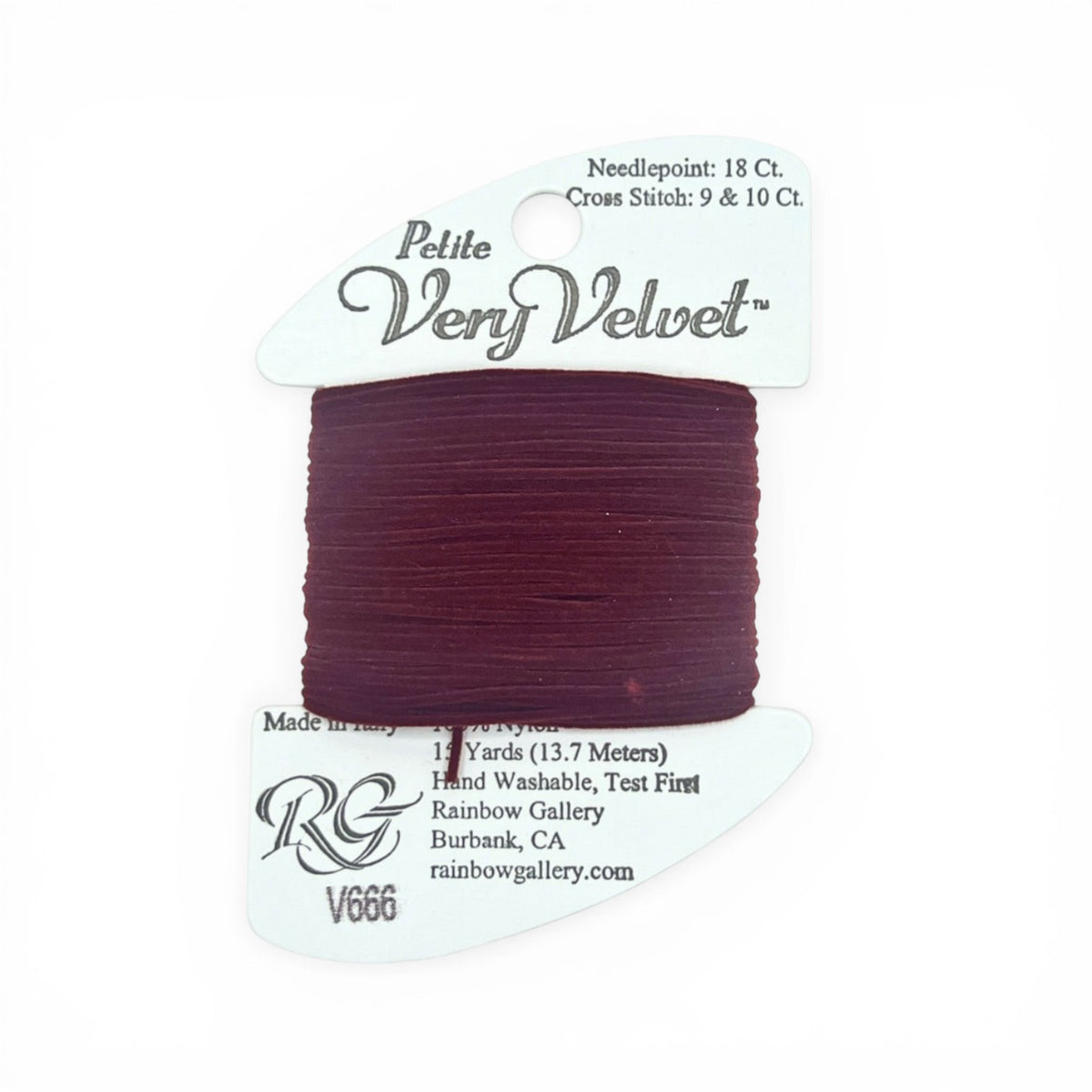 Atlantic Blue Canvas Petite Very Velvet ruby red 100% nylon thread for needlepoint and cross stitch. 15 yards.