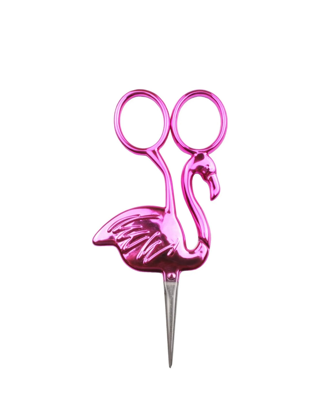 Pink Flamingo Scissors - Atlantic Blue Canvas