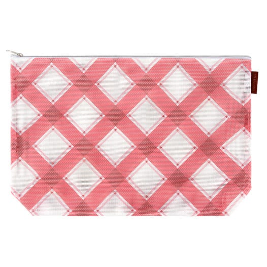 Large Red Plaid Canvas Bag