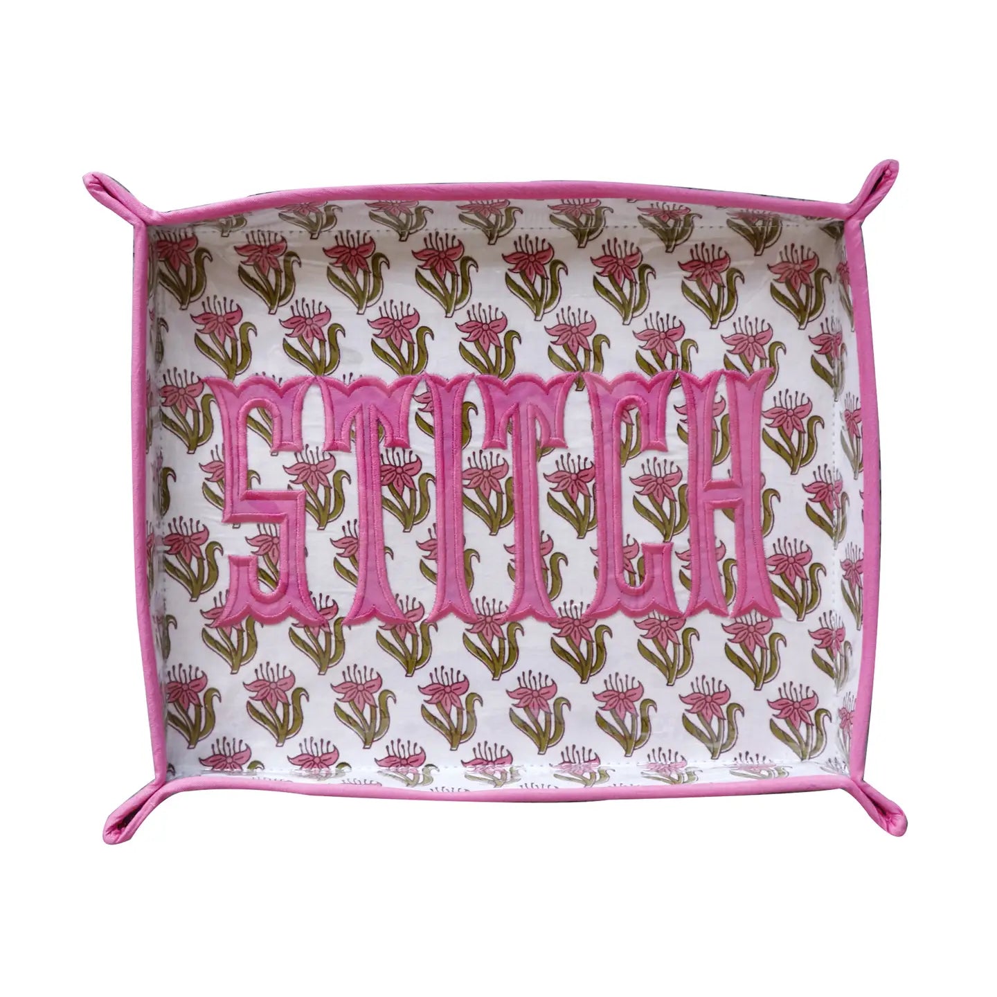 'Stitch' Valet Tray - Pink