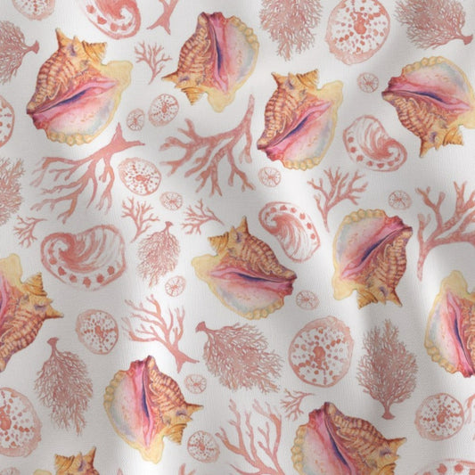 Shells & Coral Fabric