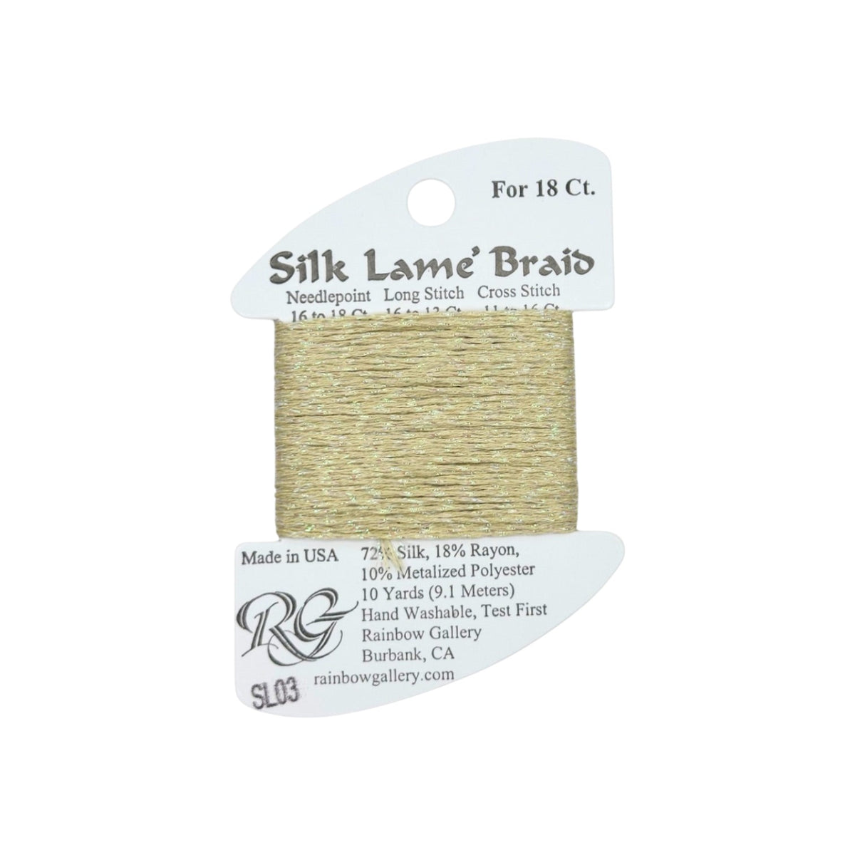 Silk Lame Braid SL03 Ecru