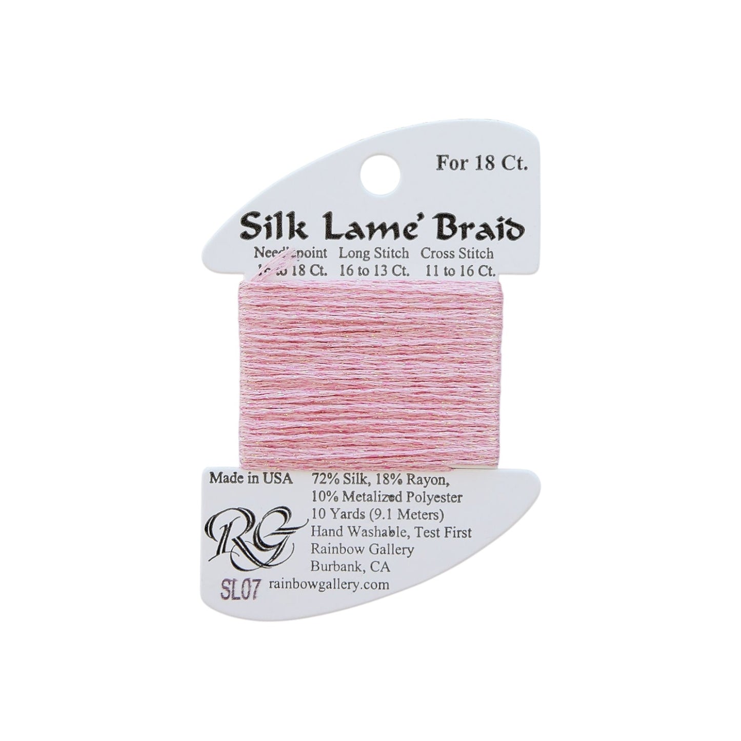 Silk Lame Braid SL07 Pink