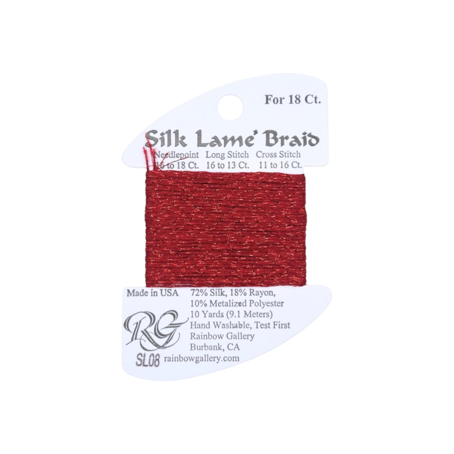Silk Lame Braid SL08 Red