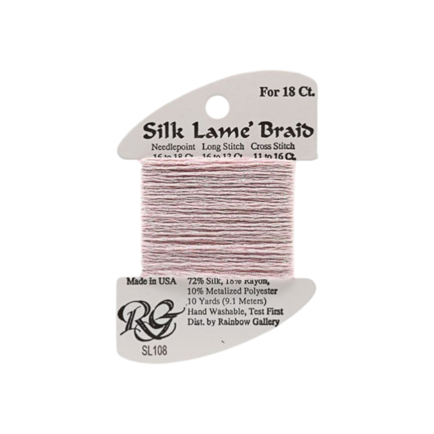 Silk Lame Braid SL108 Soft Pink