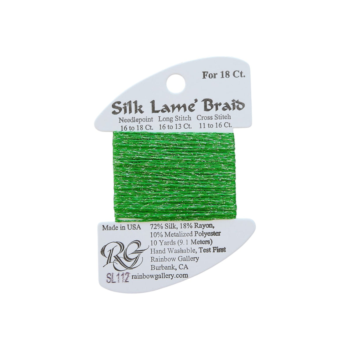 Silk Lame Braid SL112 Spring Green