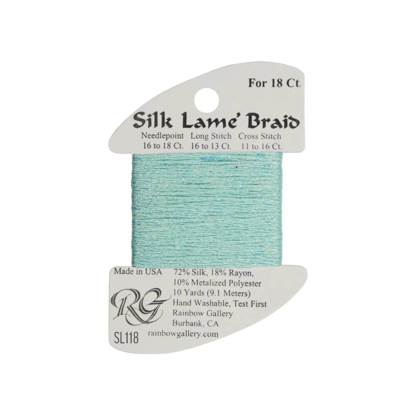 Silk Lame Braid SL118 Sea Spray